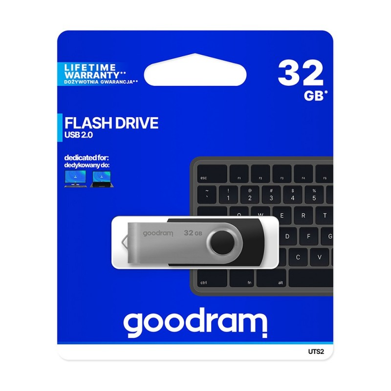 Clé USB Goodram UTS2 Flash Drive USB 2.0 (32Go) - UTS2-0320K0R11 - Noir