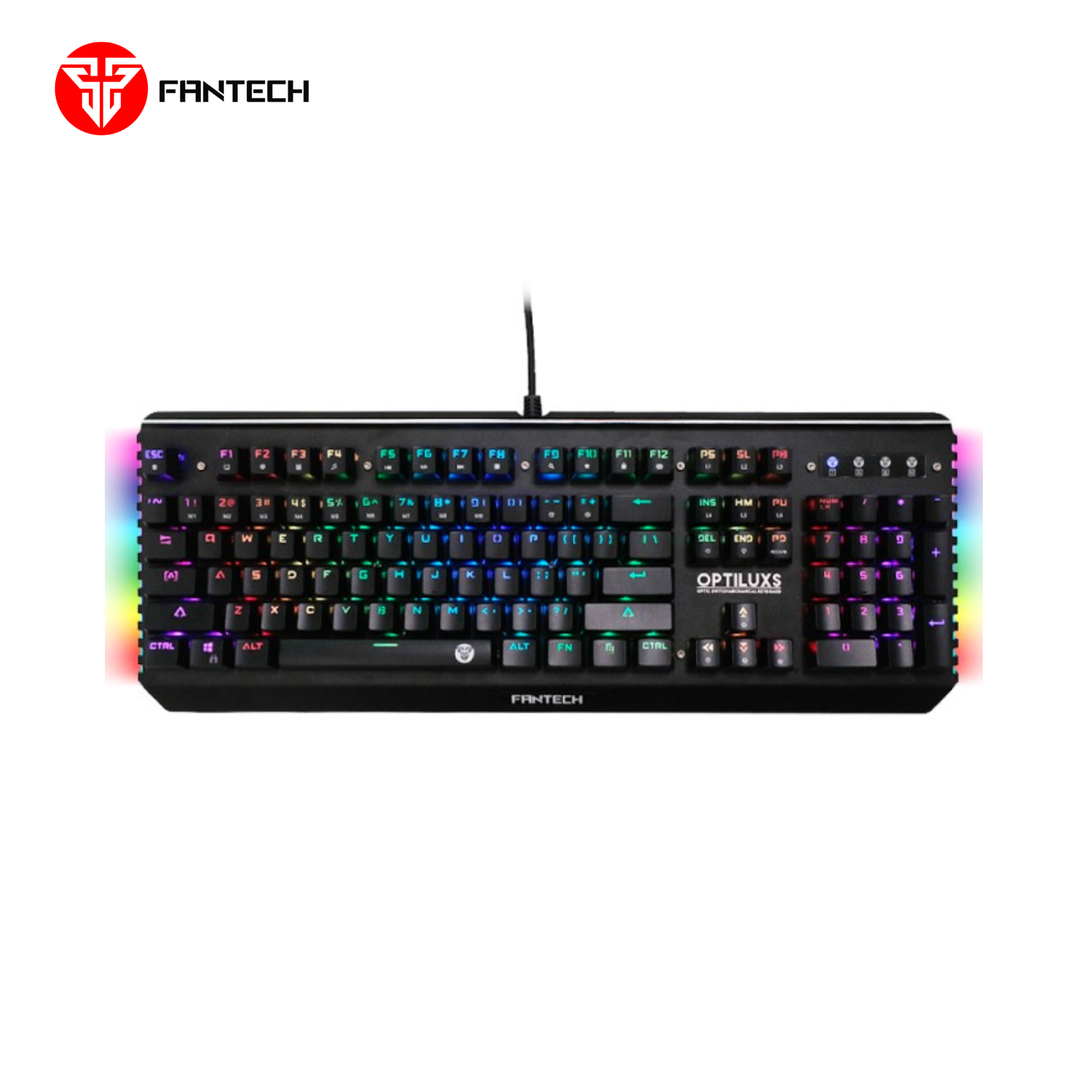 Clavier Gamer Filaire Fantech OPTILUXS - MK884RGB (QWERTY) - Noir