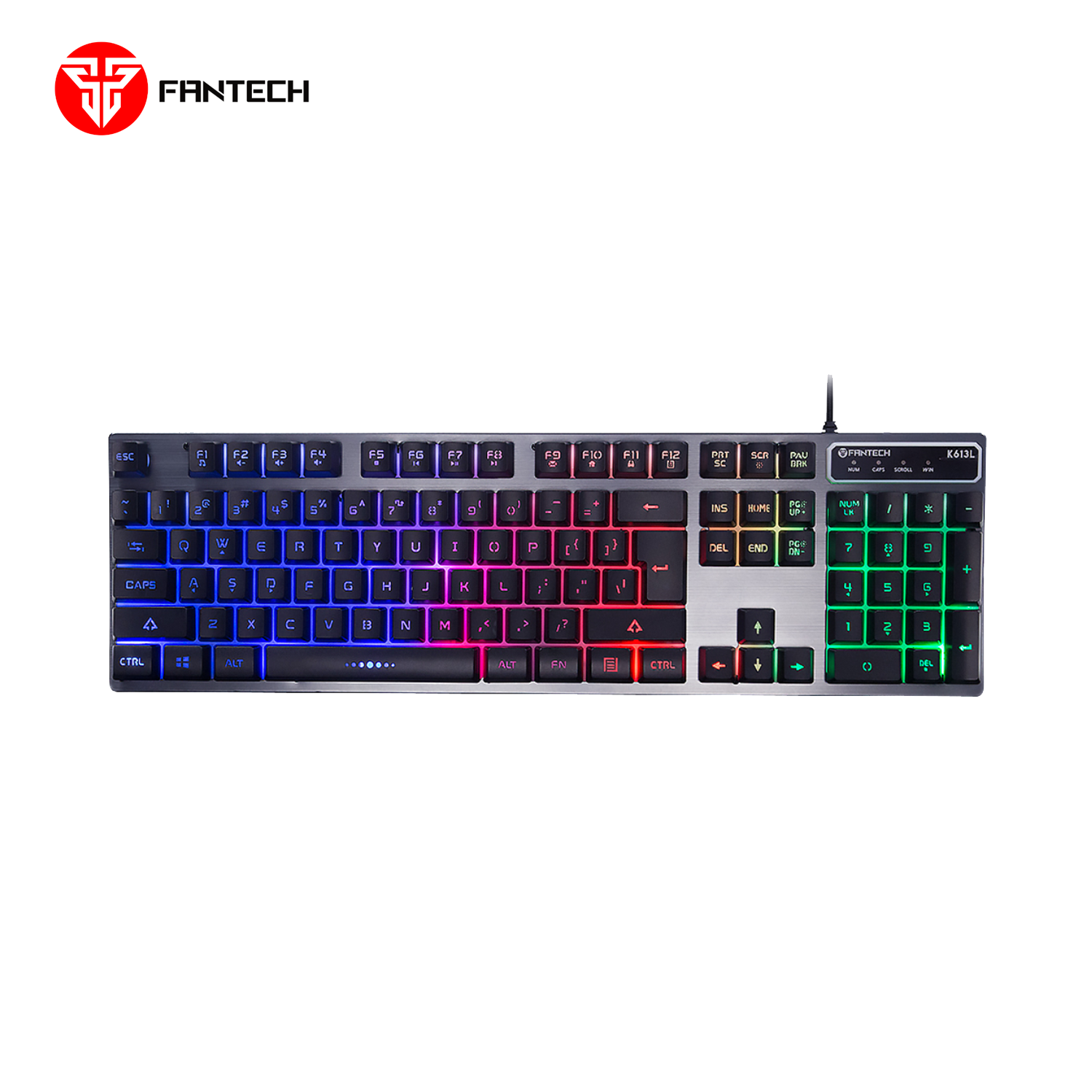 Clavier Gamer Filaire Fantech FIGHTER II - K613L (QWERTY) - Noir