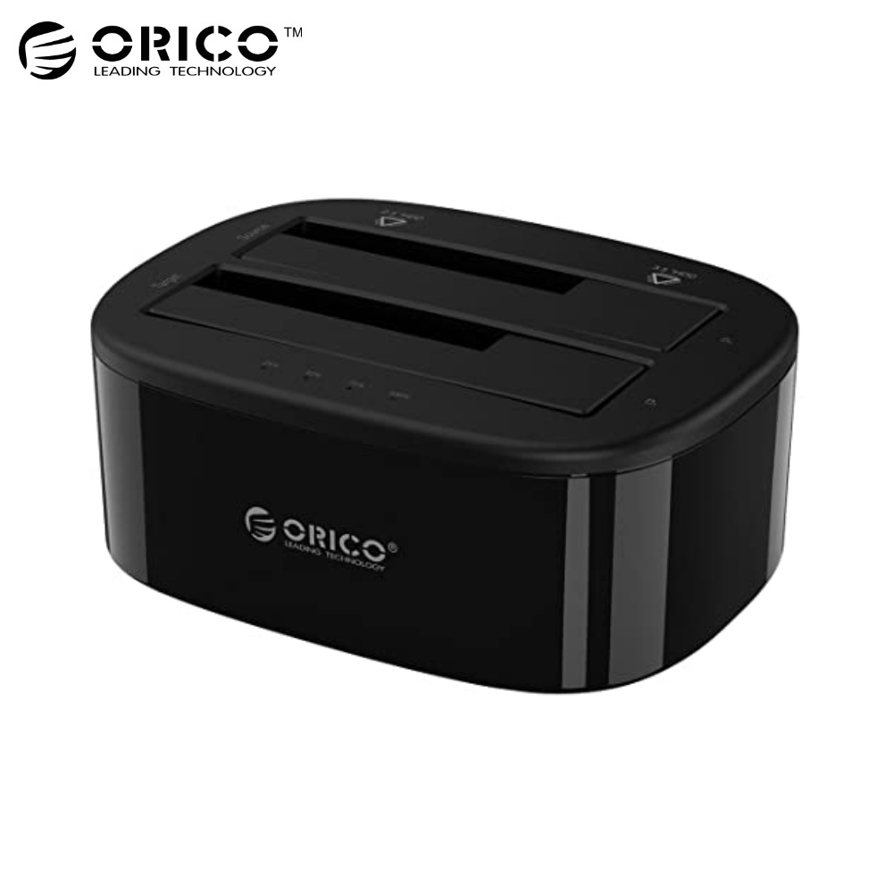 Station de Clonage Disque Dur Orico USB 3.0 vers Double Baie SSD/HDD 2.5"/3.5" - 6228US3-C - Noir