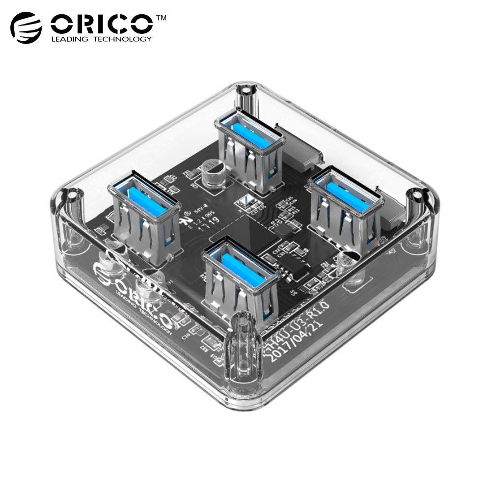 Hub Orico USB 3.0 x4 - MH4U-U3 - Transparent