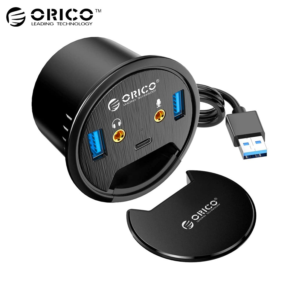 Hub Passe-Câbles pour Bureau Orico USB 3.0 - DESK-2U1C