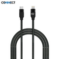 Câble Data USB-C vers Lightning CONNECT MC-CLN3 Nylon Tressé 20W (1m) Noir