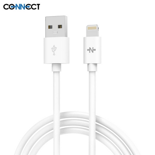 Câble Data USB vers Lightning CONNECT MC-CLB1 12W (1m) Blanc - RM34 Repair Mobile Béziers