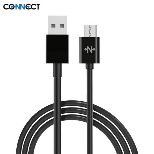 Câble Data USB vers Micro USB CONNECT MC-CMN1 12W (1m) Noir - RM34 Repair Mobile Béziers