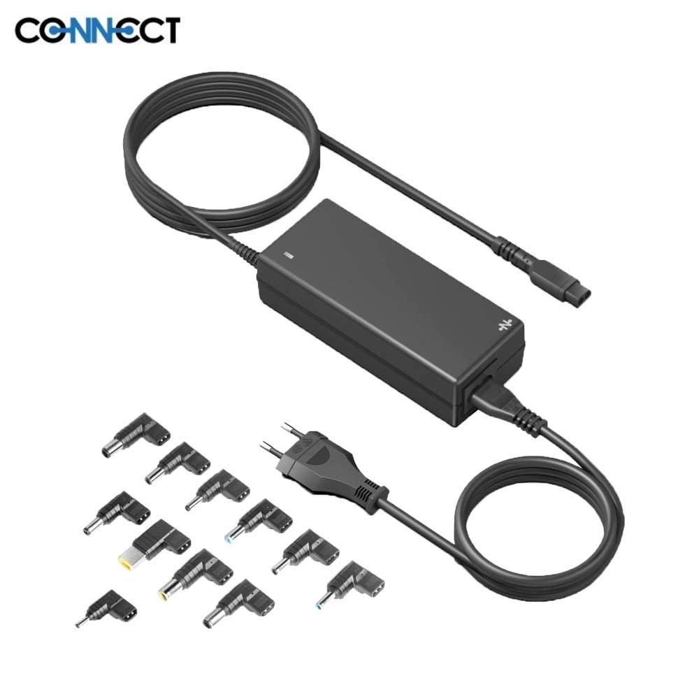 Chargeur Universel pour PC Portable CONNECT 90W (17 Embouts avec Indicateur LED) - MC-CP90W