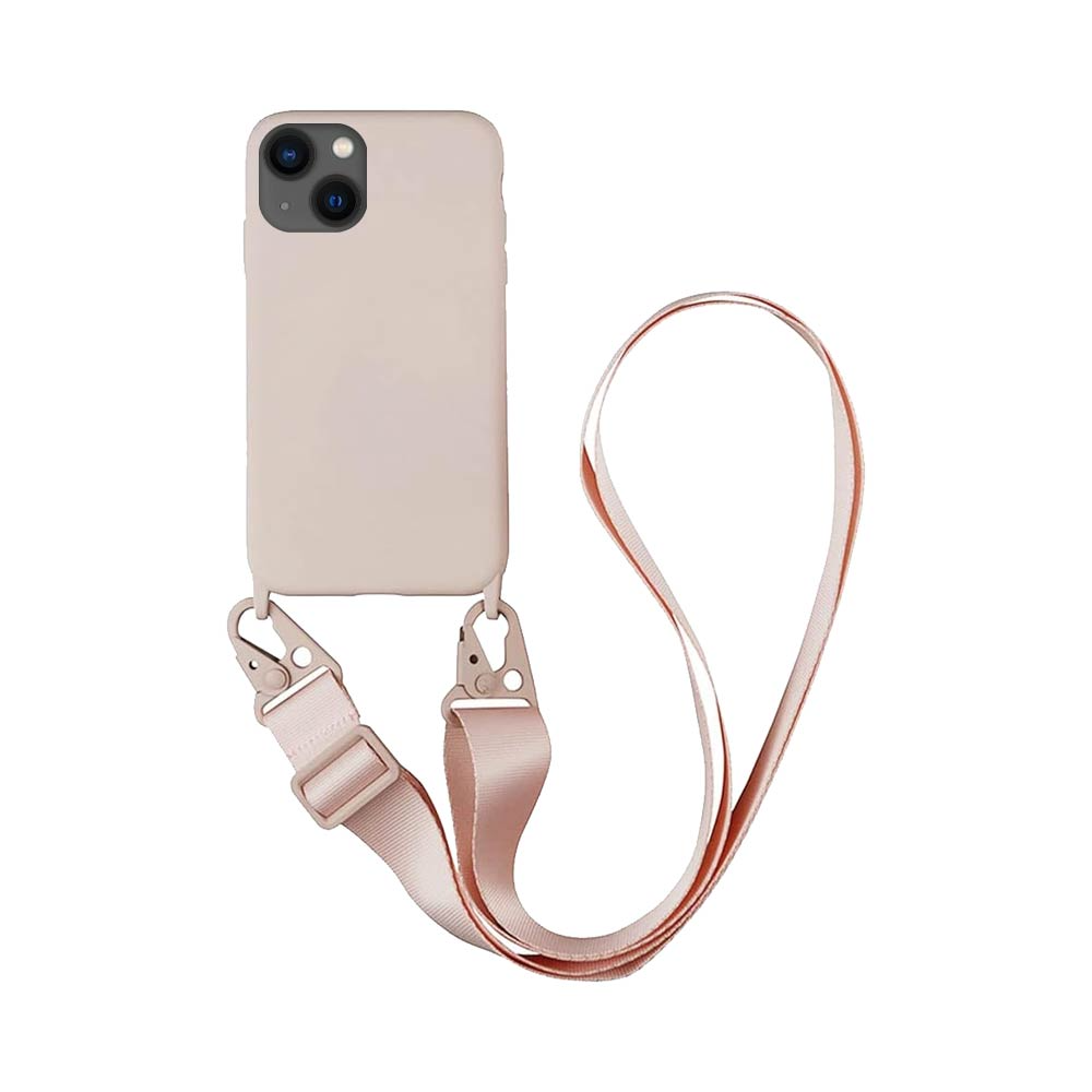 Coque avec Bandoulière Apple iPhone 15 Plus Rose Gold