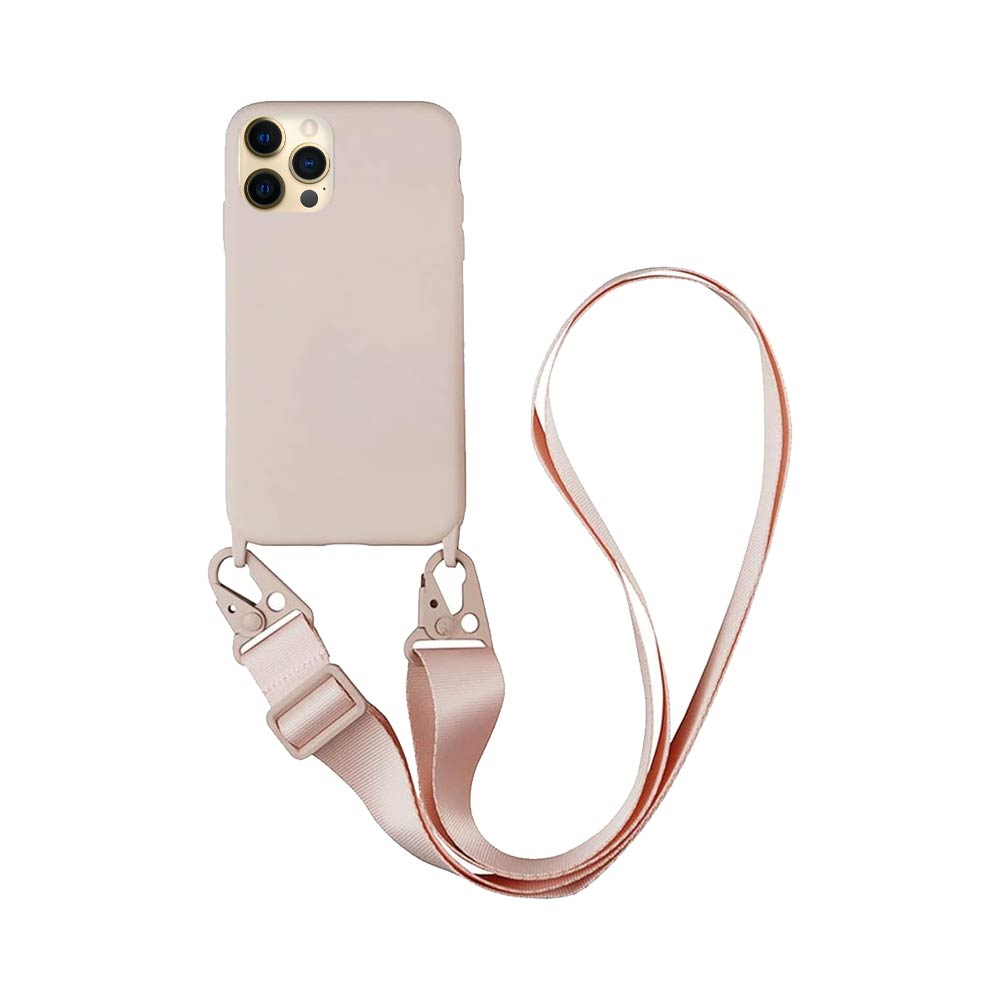 Coque avec Bandoulière Apple iPhone 12 Pro Rose Gold