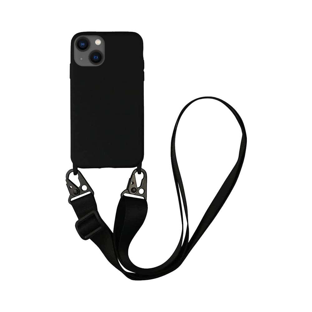 Coque avec Bandoulière Apple iPhone 15 Plus Noir