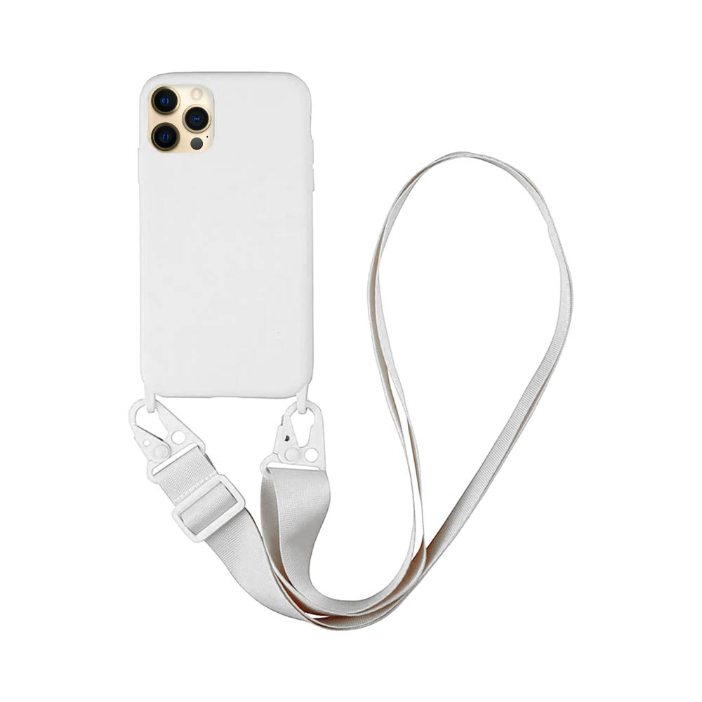 Coque avec Bandoulière Apple iPhone 12 Pro Blanc
