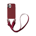 Coque avec Bandoulière Apple iPhone 11 Pro Bordeaux