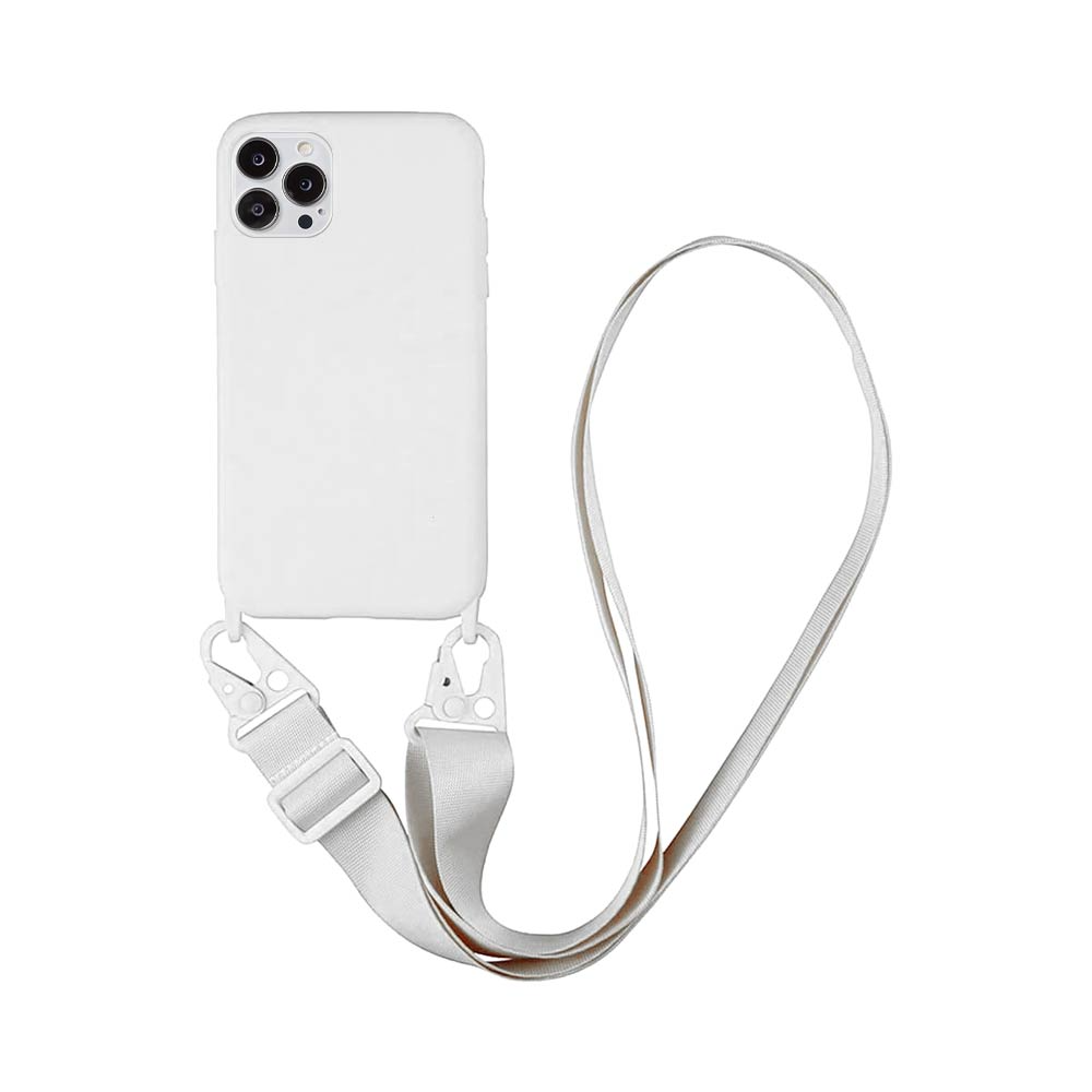 Coque avec Bandoulière Apple iPhone 15 Pro Max Blanc
