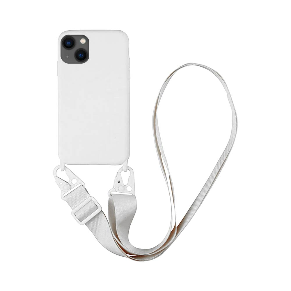 Coque avec Bandoulière Apple iPhone 15 Blanc