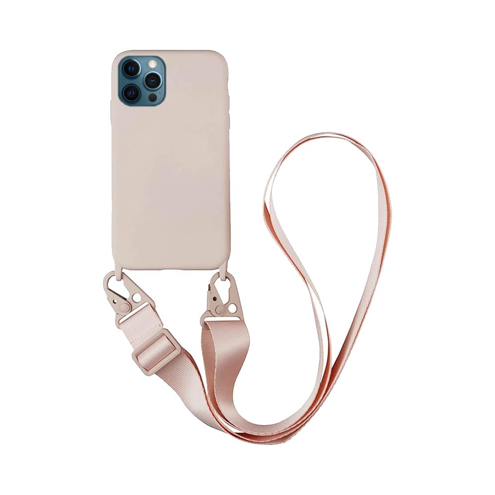 Coque avec Bandoulière Apple iPhone 12 Pro Max Rose Gold