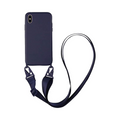 Coque avec Bandoulière Apple iPhone X & XS Bleu Marine