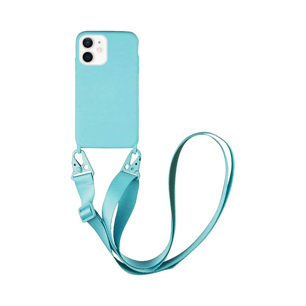 Coque avec Bandoulière Apple iPhone 12 Mini Bleu Clair