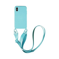 Coque avec Bandoulière Apple iPhone X & XS Bleu Clair
