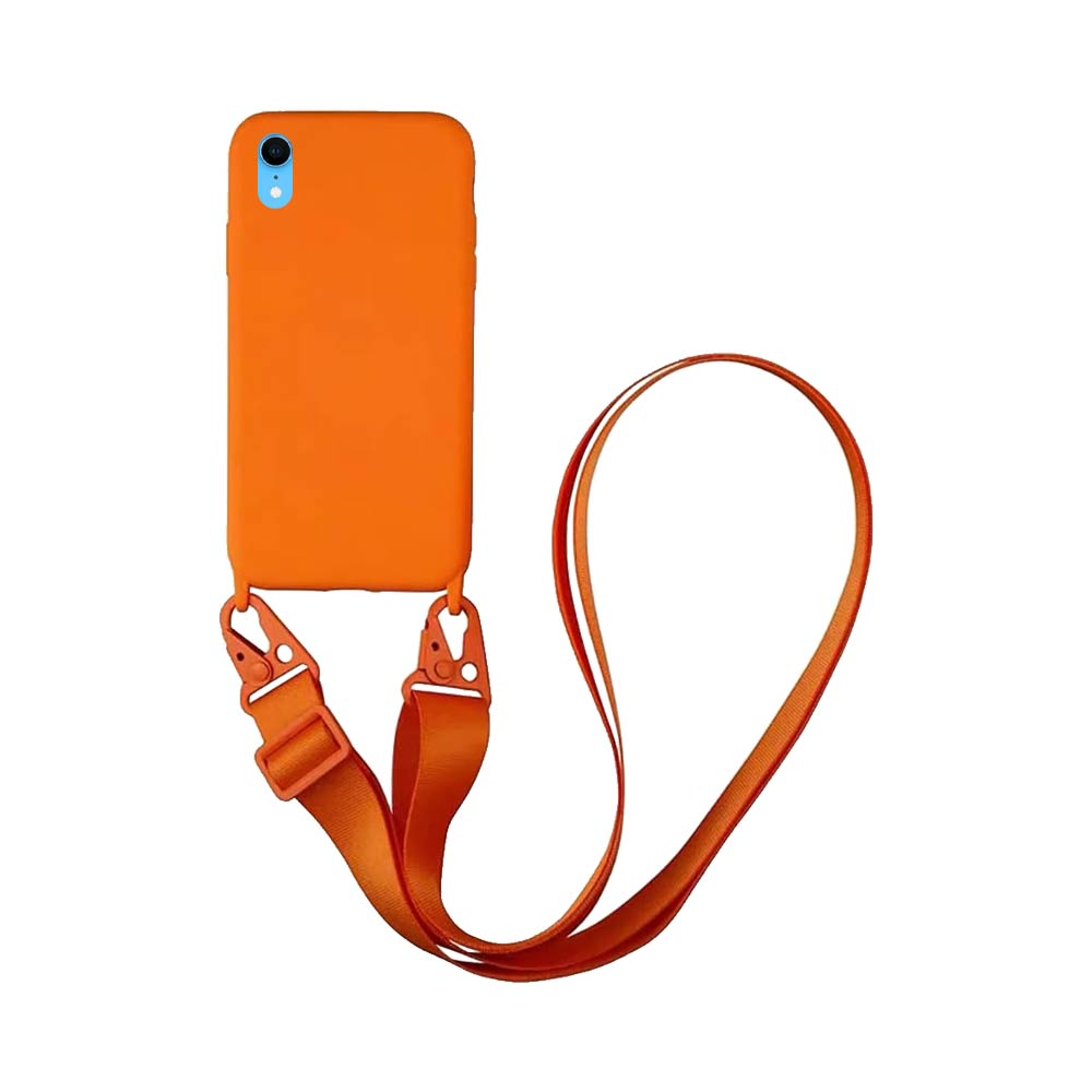 Coque avec Bandoulière Apple iPhone XR Orange