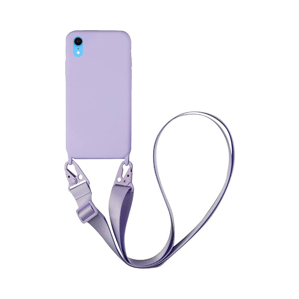 Coque avec Bandoulière Apple iPhone XR Violet Clair