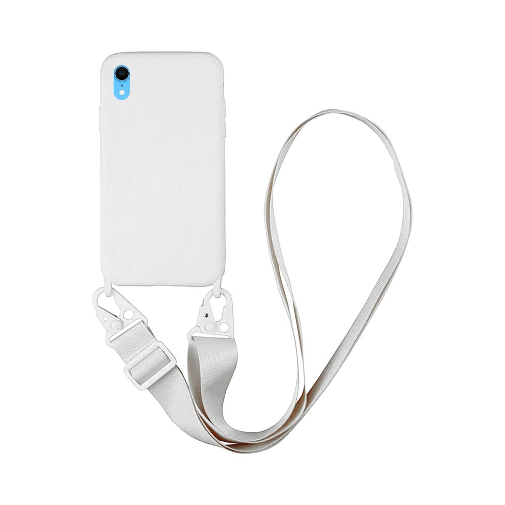 Coque avec Bandoulière Apple iPhone XR Blanc
