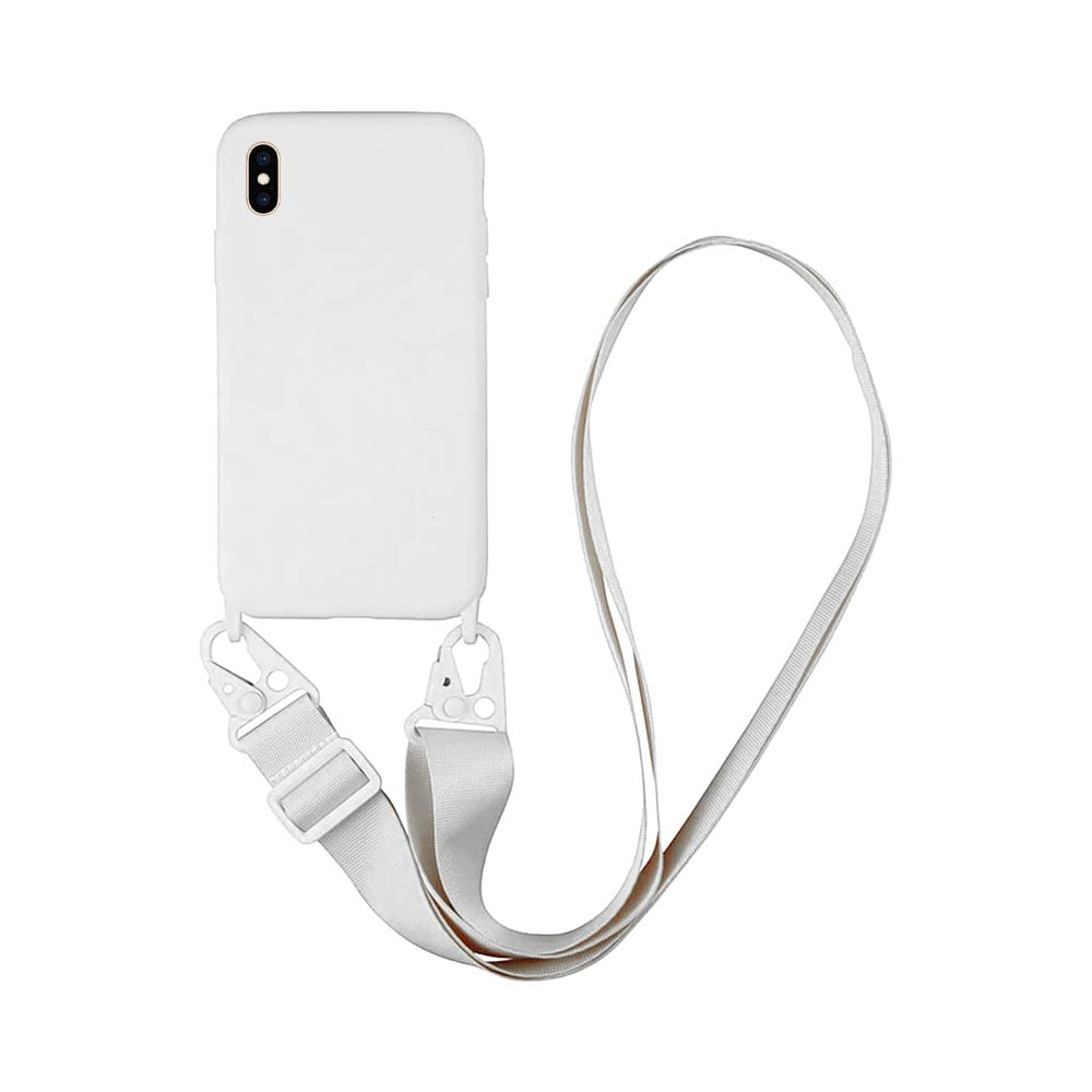 Coque avec Bandoulière Apple iPhone X & XS Blanc