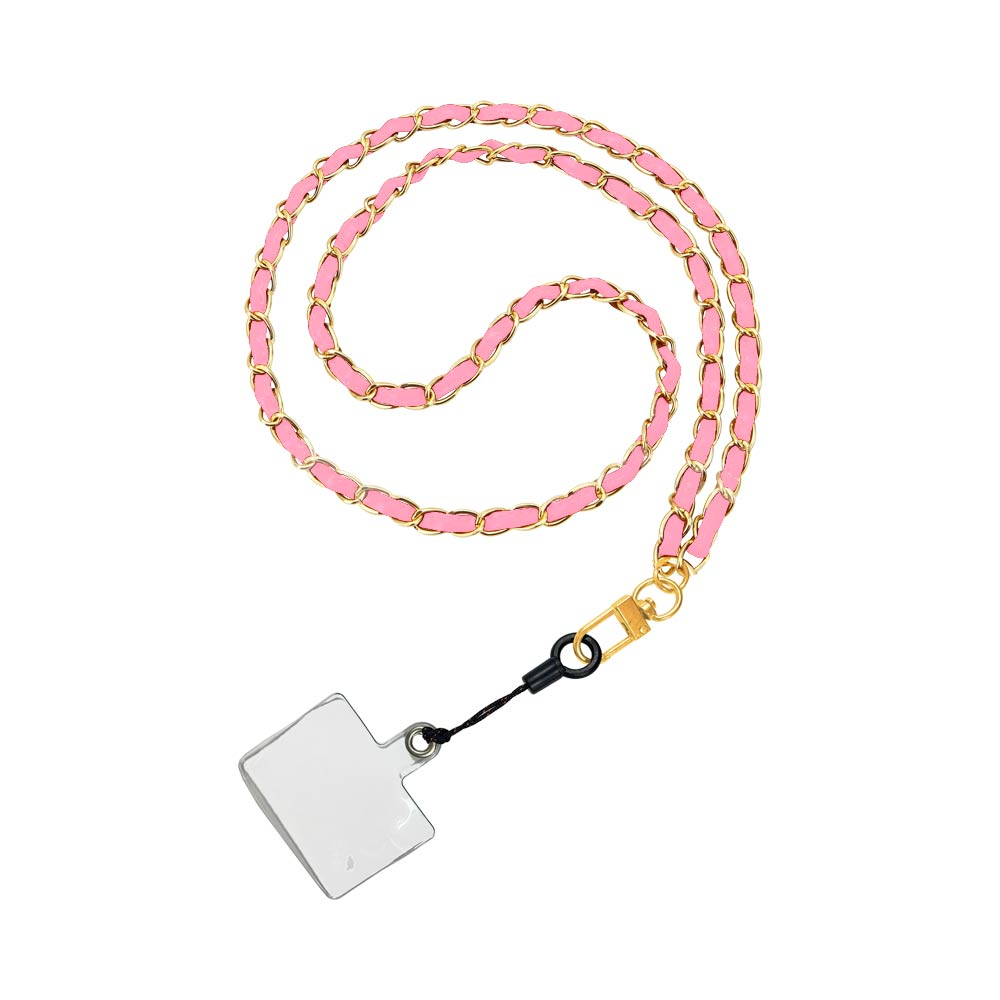 Tour de Cou Universel pour Smartphone en Cuir PU A10 Rose