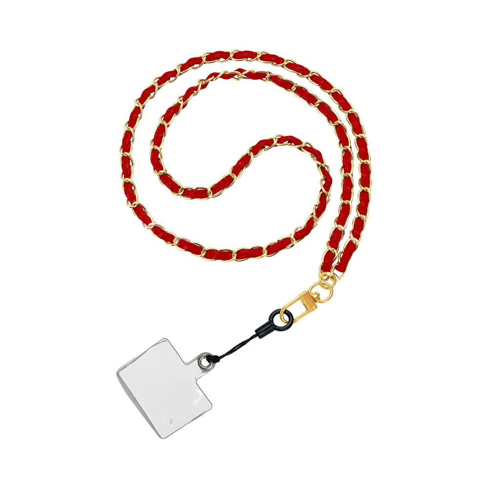 Tour de Cou Universel pour Smartphone en Cuir PU A7 Rouge