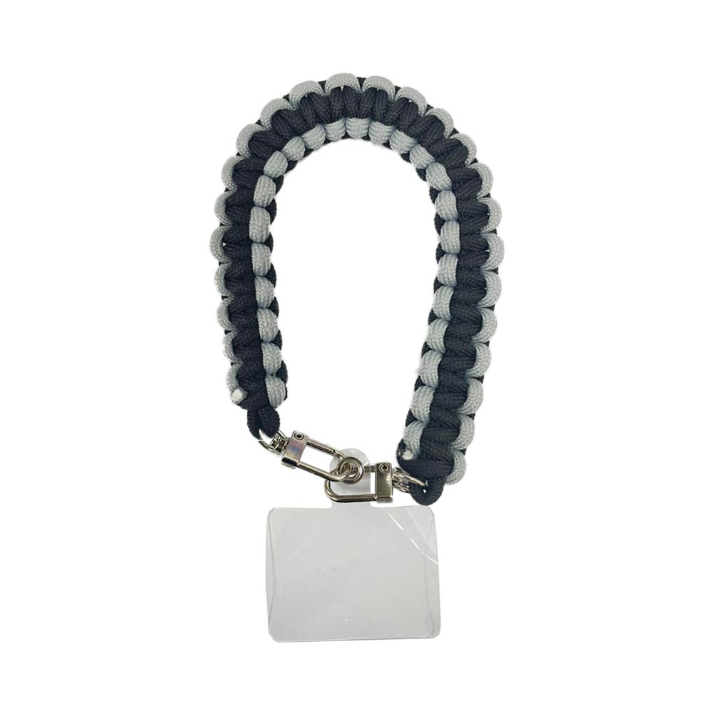 Bracelet pour Smartphone Tressé Noir et Gris