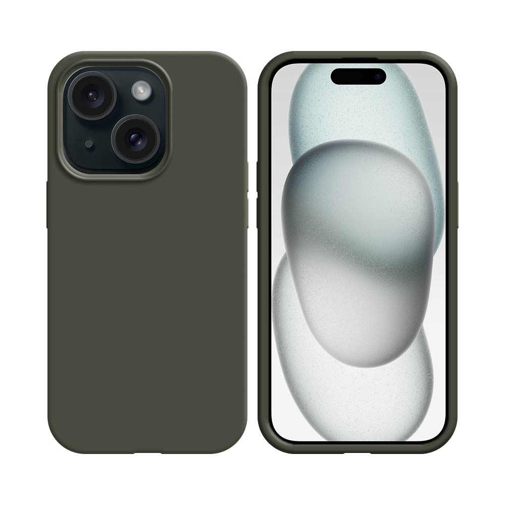 Coque Compatible Apple iPhone 15 Gris Foncé