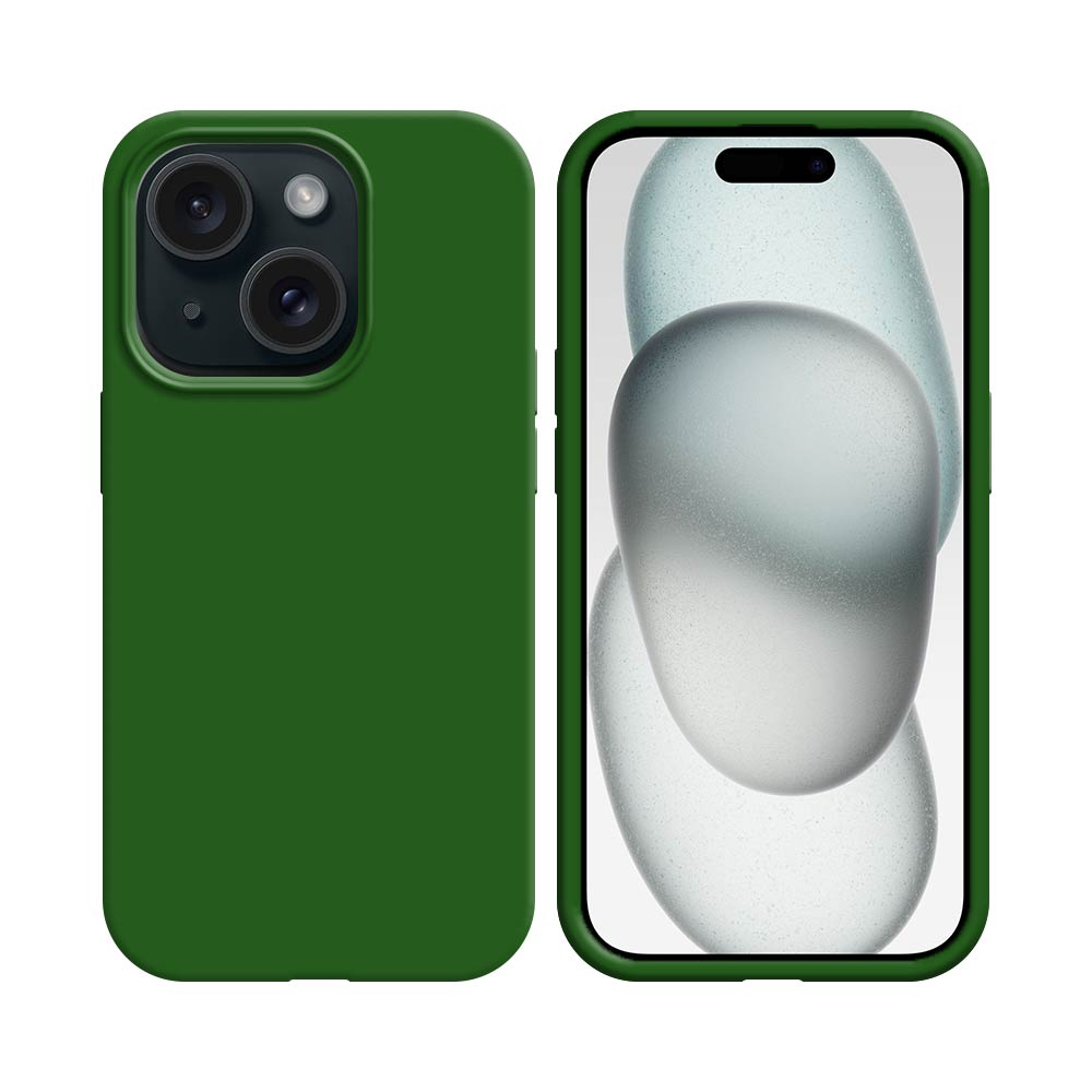 Coque Compatible Apple iPhone 15 Vert Foncé