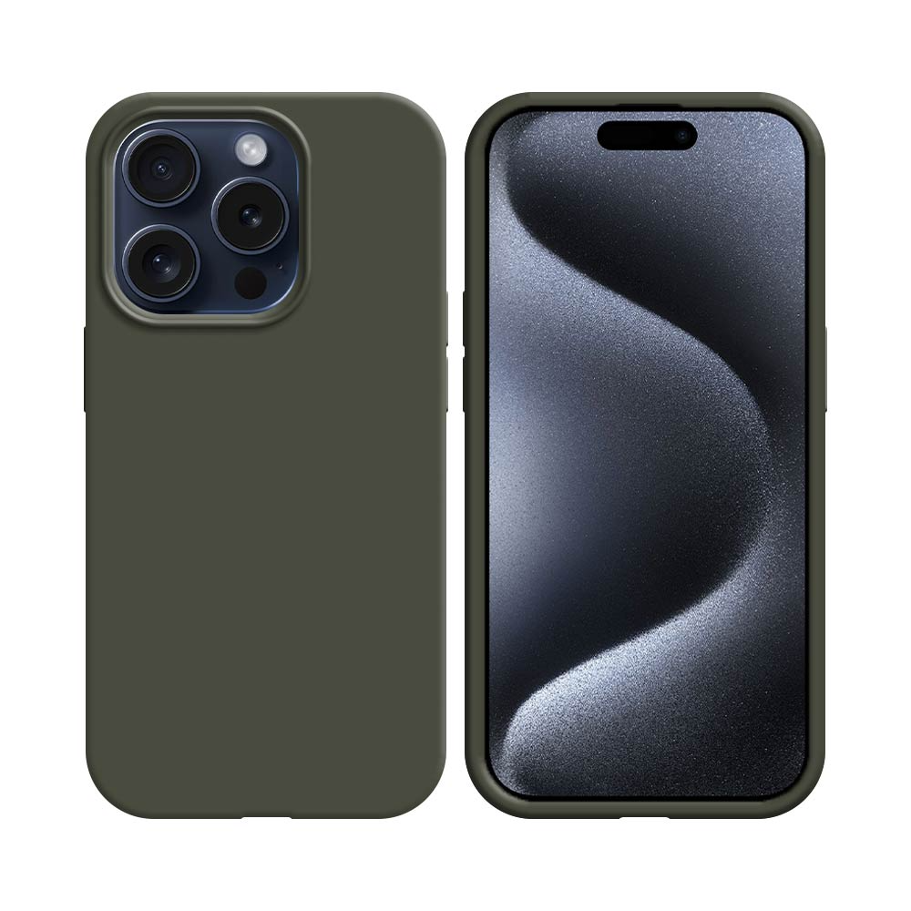 Coque Compatible Apple iPhone 15 Pro Gris Foncé