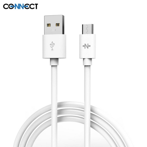 Câble Data USB vers Micro USB CONNECT MC-CMB5 12W (2m) Blanc - RM34 Repair Mobile Béziers