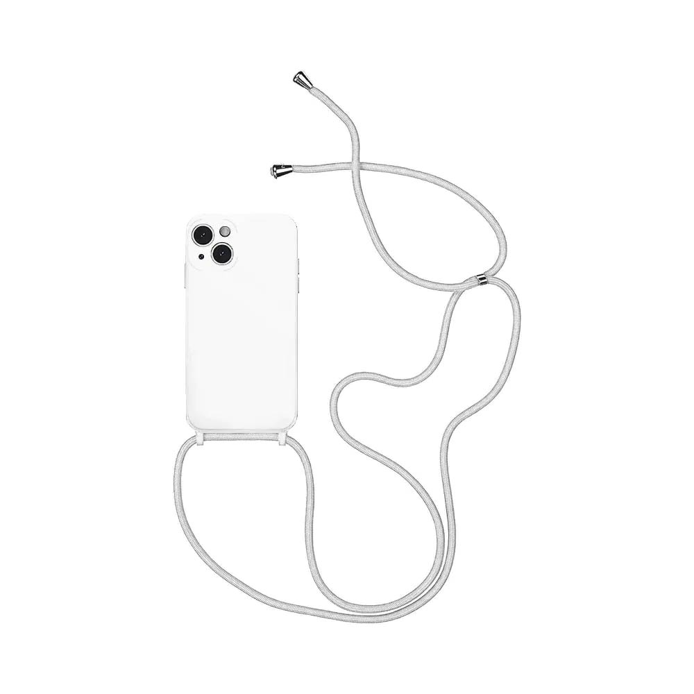 Coque avec Cordon Apple iPhone 15 Plus Blanc