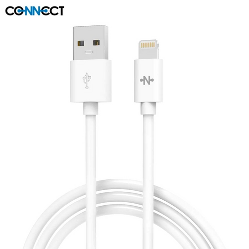 Câble Data USB vers Lightning CONNECT MC-CLB5 12W (2m) Blanc - RM34 Repair Mobile Béziers