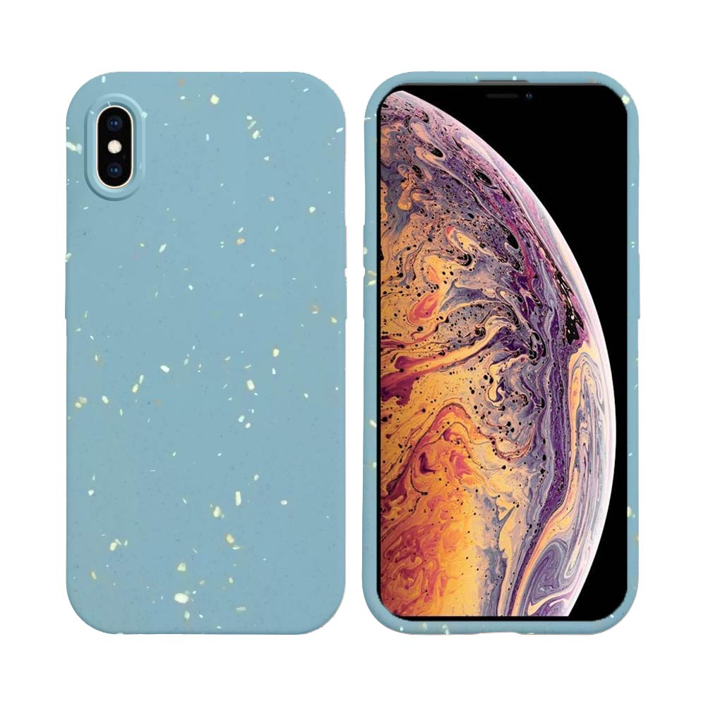 Coque Bambou Biodégradable PROTECT Apple iPhone X & XS Bleu