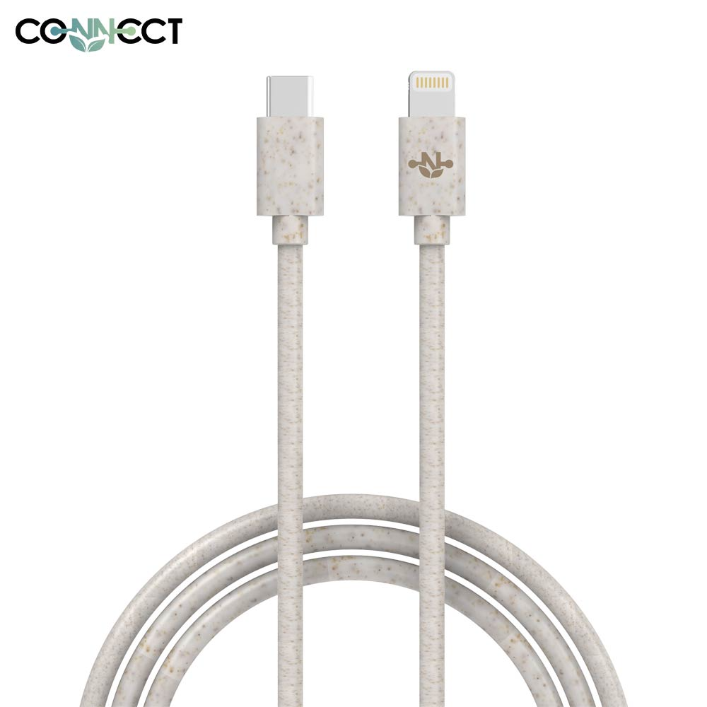 Câble Data USB-C vers Lightning CONNECT MC-CLB10 Eco-Friendly 20W (1m) Beige