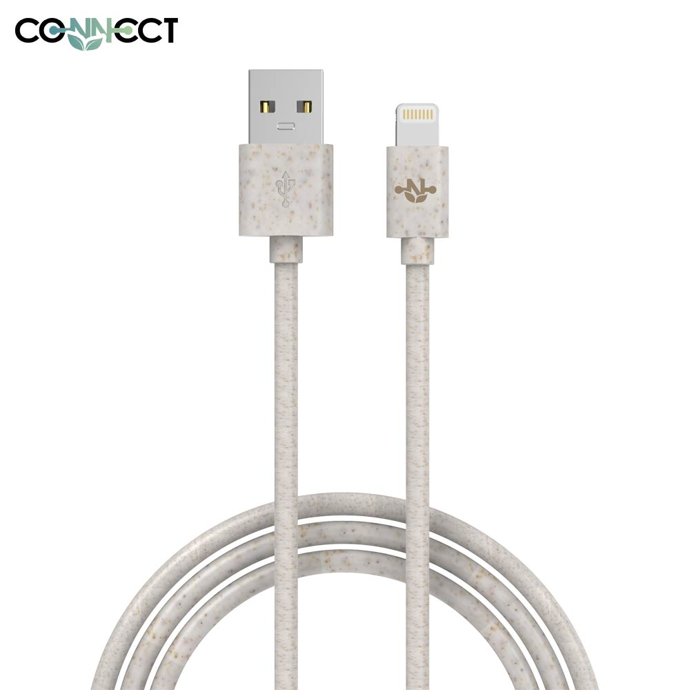 Câble Data USB vers Lightning CONNECT MC-CLB9 Eco-Friendly 12W (1m) Beige
