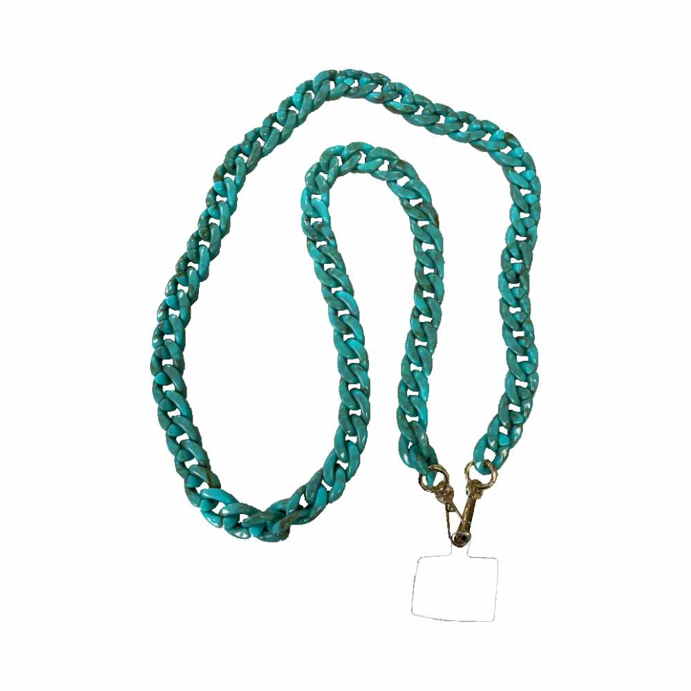 Tour de Cou Universel pour Smartphone en Maille (#3) Bleu Clair