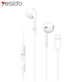 Écouteurs Filaires Lightning Yesido YH20 (sans Bluetooth) Blanc