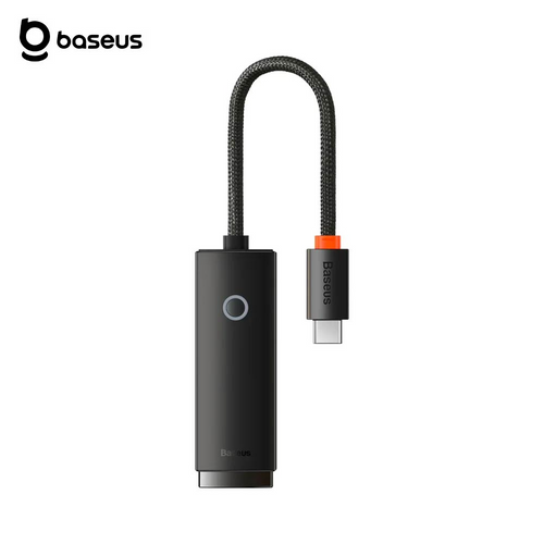 Adaptateur Ethernet Baseus USB-C Mâle vers Ethernet RJ45 1000Mbps Femelle - WKQX000301 - Noir