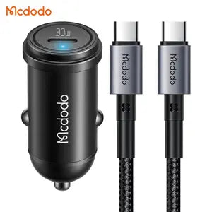 Chargeur Allume-Cigare Mcdodo CC-7493 30W Charge Rapide (avec Câble USB-C vers USB-C 1.2m) Noir
