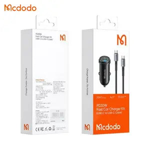 Chargeur Allume-Cigare Mcdodo CC-7493 30W Charge Rapide (avec Câble USB-C vers USB-C 1.2m) Noir