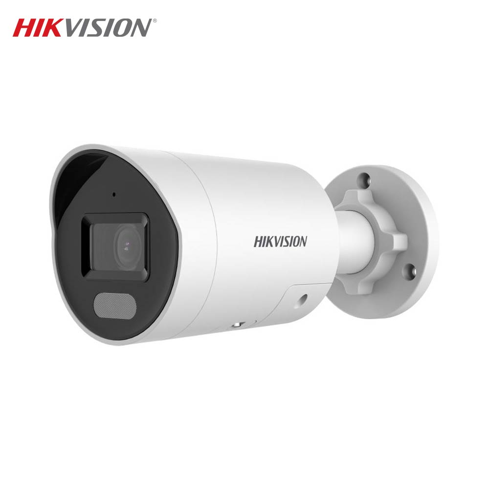Caméra de Surveillance IA Hikvision DS-2CD2047G2-LU/SL (4mm) Mini Bullet 4MP ColorVu & AcuSense Blanc
