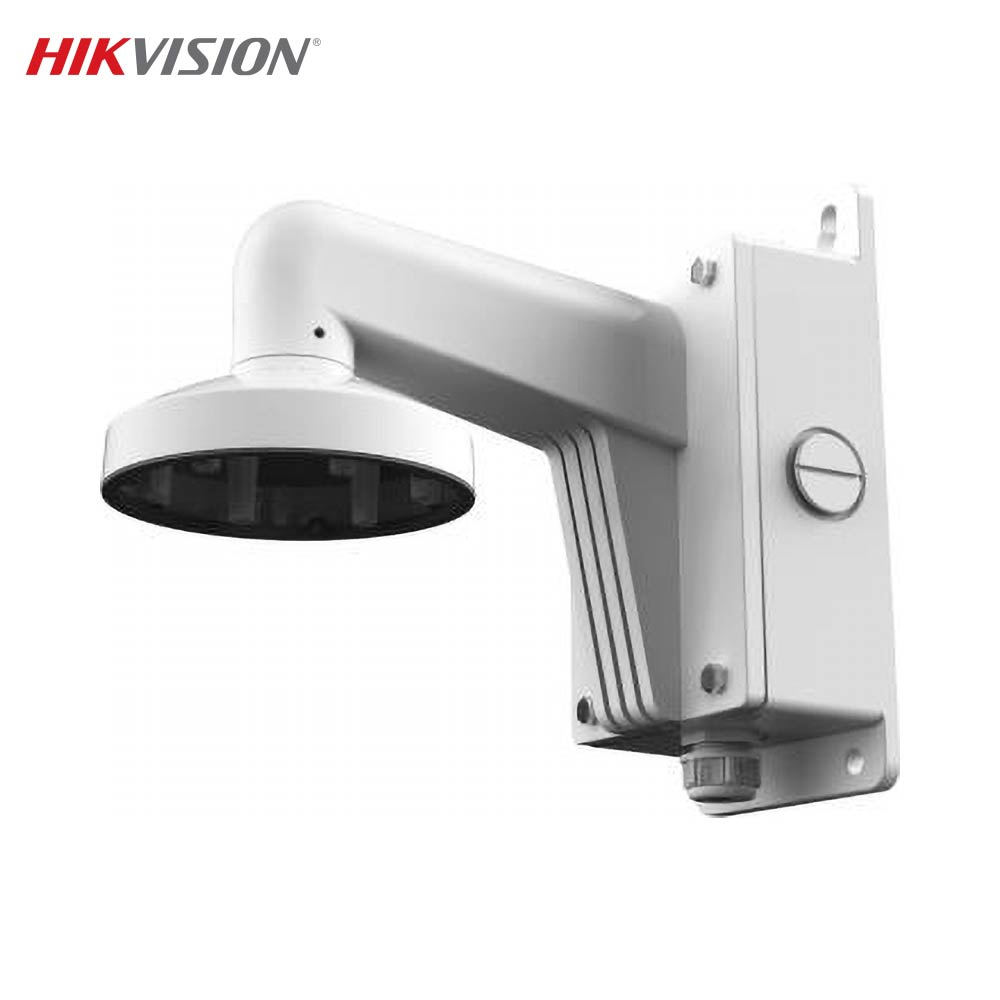 Support Mural pour Caméra de Surveillance Hikvision Dome DS-1273ZJ-140B avec Boite de Jonction Blanc