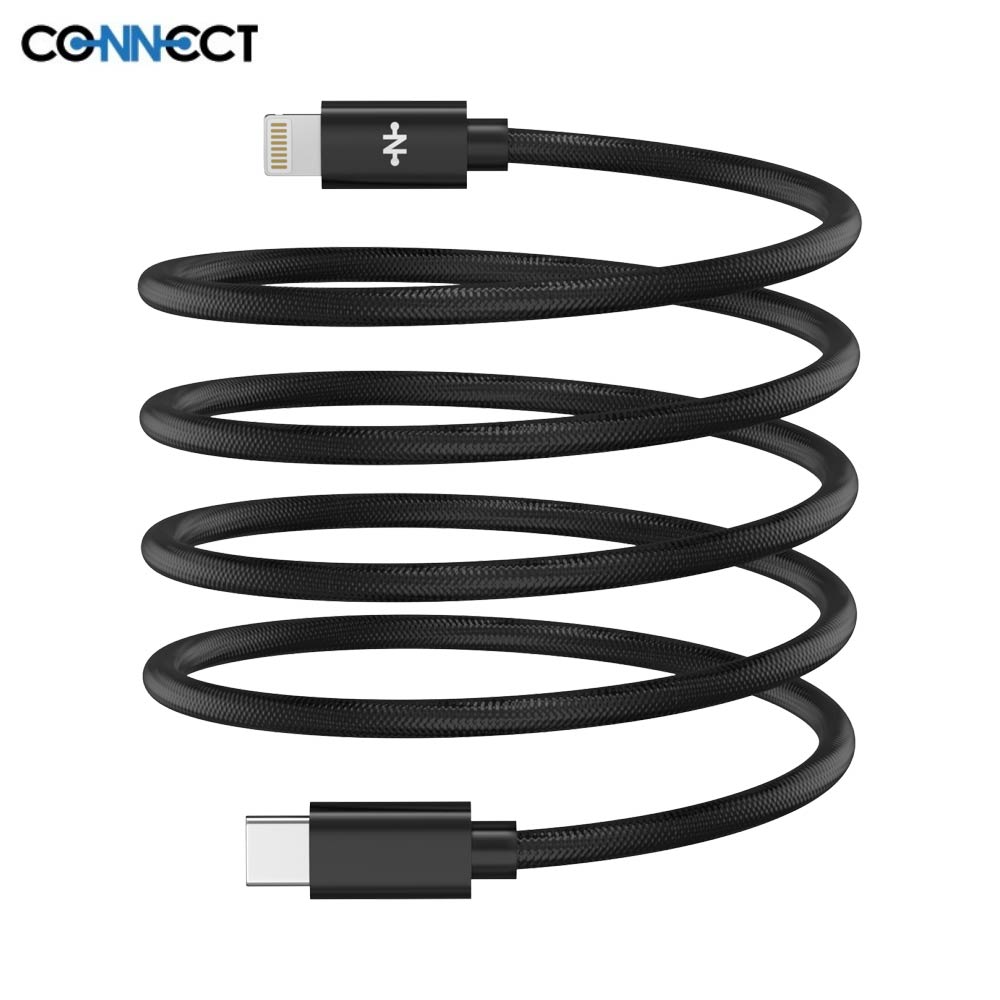 Câble Data USB-C vers Lightning CONNECT 27W MC-CLN11 Magnétique (1m) Noir