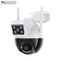 Caméra de Surveillance IA Extérieure Yesido KM12 Dual Camera 2x 2MP Wi-Fi Pan & Tilt Camera Two-way Talk Blanc