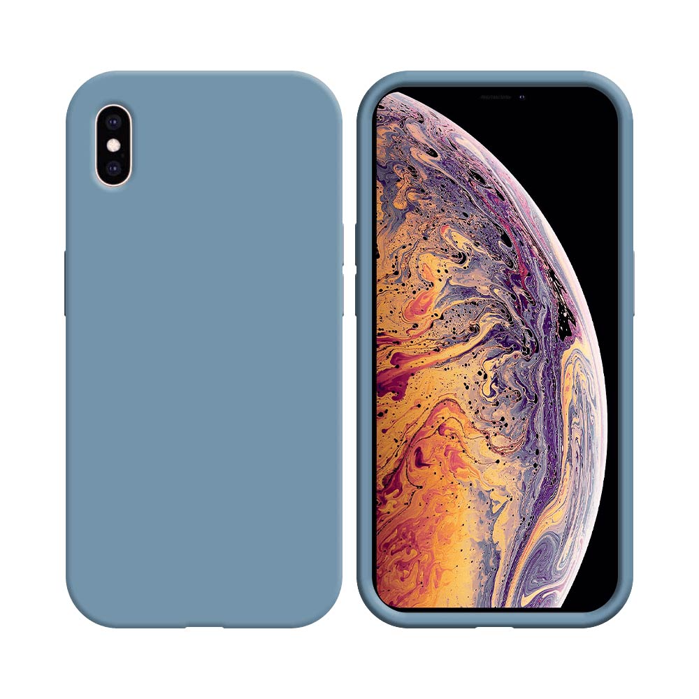 Coque Compatible Apple iPhone XS Max Bleu Acier
