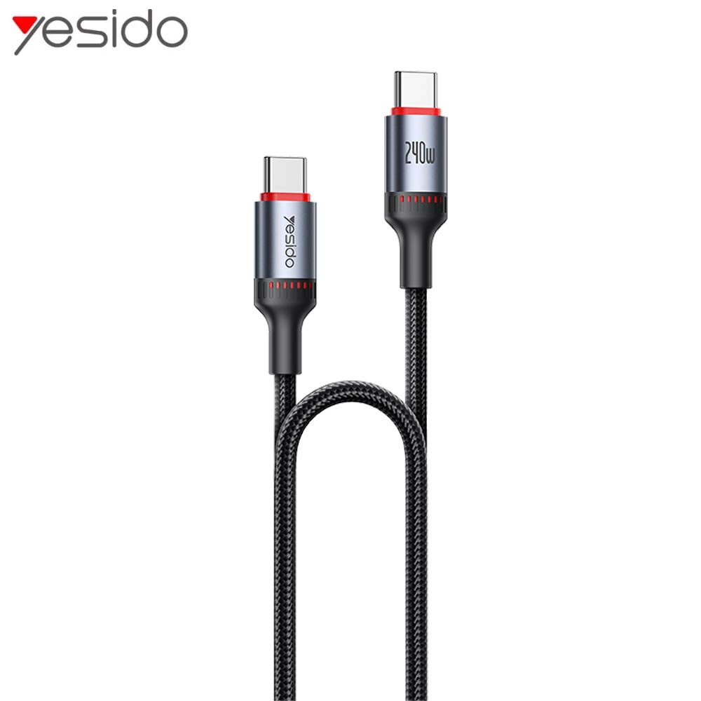 Câble Data USB-C vers USB-C Yesido CA185 240W Noir