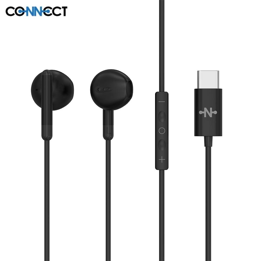 Écouteurs Filaires USB-C CONNECT MC-EFNC01 Noir