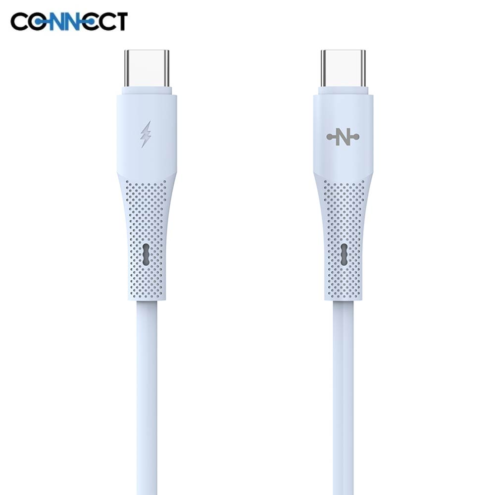 Câble Data USB-C vers USB-C CONNECT MC-CB2C14 36W (1m) Bleu